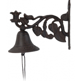 cloche en fonte - feuilles - accessoire d´extérieur