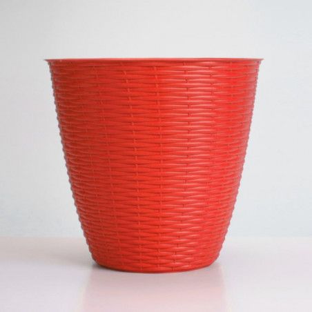 Cache-pot - PAGLIA - D 14 x H 13 cm - Rouge