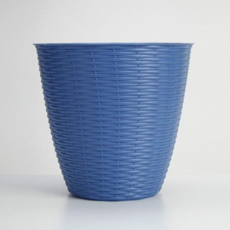 Cache-pot - PAGLIA - D 24 x H 22,3 cm - Bleu