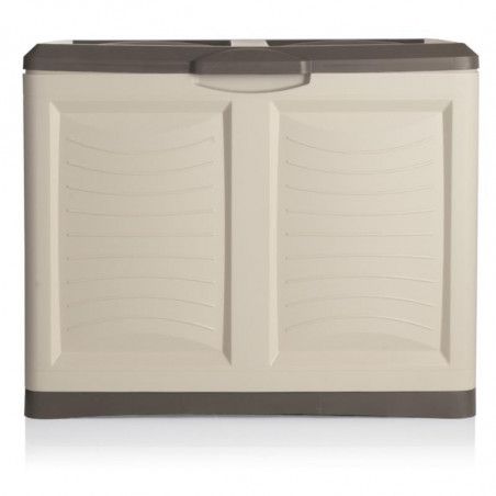 Coffre de rangement en plastique - 200 L - Taupe