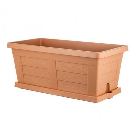 Jardinière "Legno" - Terracotta - L 100 x l 44 x H 40 cm