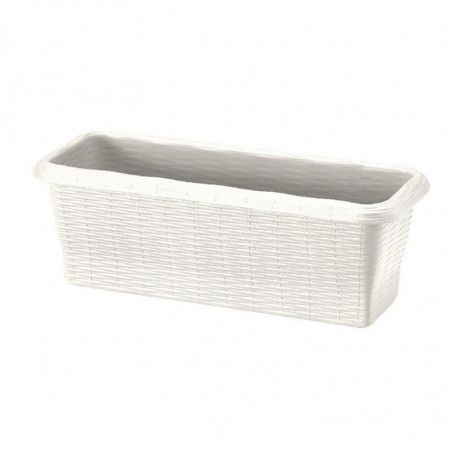 Jardinière - PAGLIA - Blanc - L 40 x l 20 x H 17,5 cm