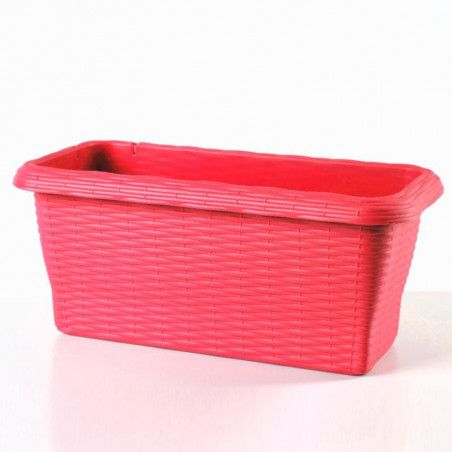 Jardinière - PAGLIA - Rouge - L 40 x l 20 x H 17,5 cm