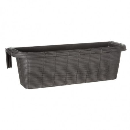 Jardinière - RONDINE PAGLIA - Anthracite - L 60 x l 20 x H 18,5 cm