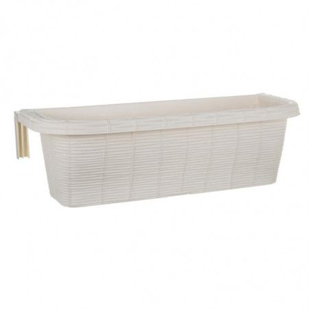 Jardinière - RONDINE PAGLIA - Blanc - L 60 x l 20 x H 18,5 c