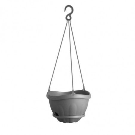 Pot de fleurs à suspendre - GONDOLA - D 28 cm - Gris