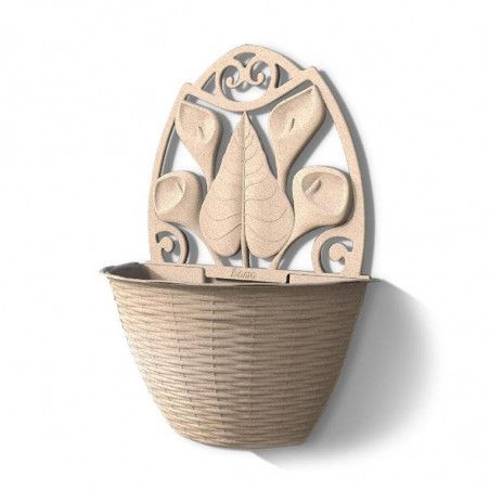 Pot de fleurs mural - GERLA PAGLIA - Beige - L 32 x P 16 x H 42,5 cm