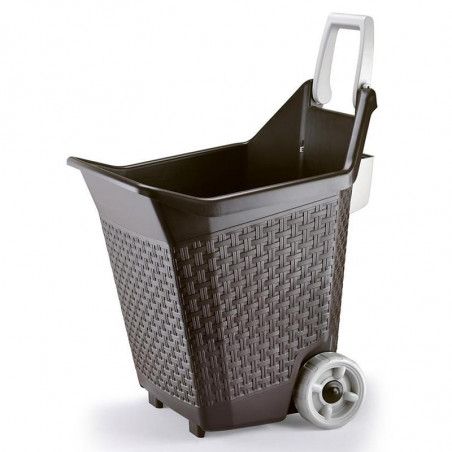 Chariot de jardinage - 76 L - Marron