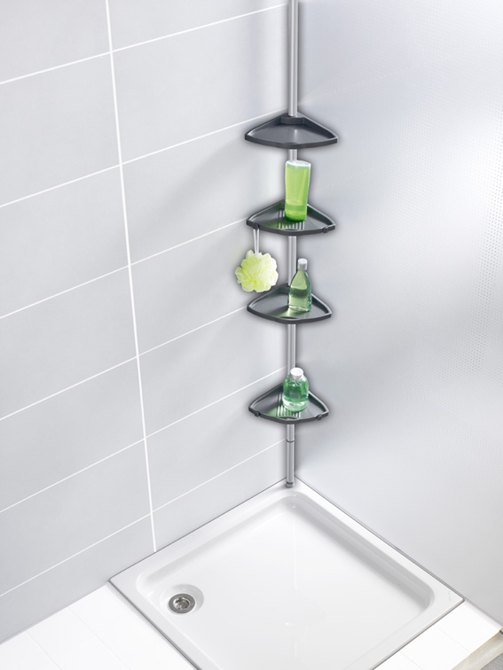 Étagère d'Angle de Douche Télescopique Extensible en Aluminium 3