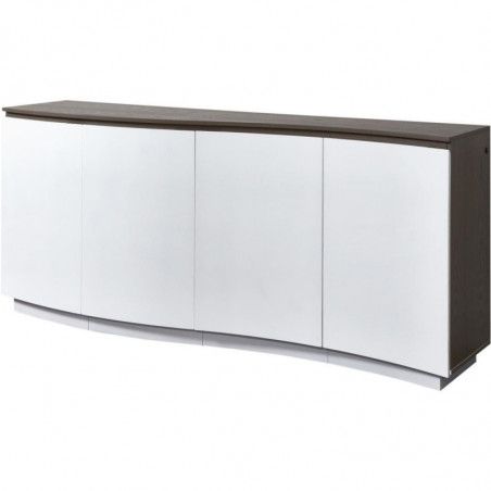 Buffet - Pacific - L 200 x l 50 x H 90 cm - Taupe et blanc