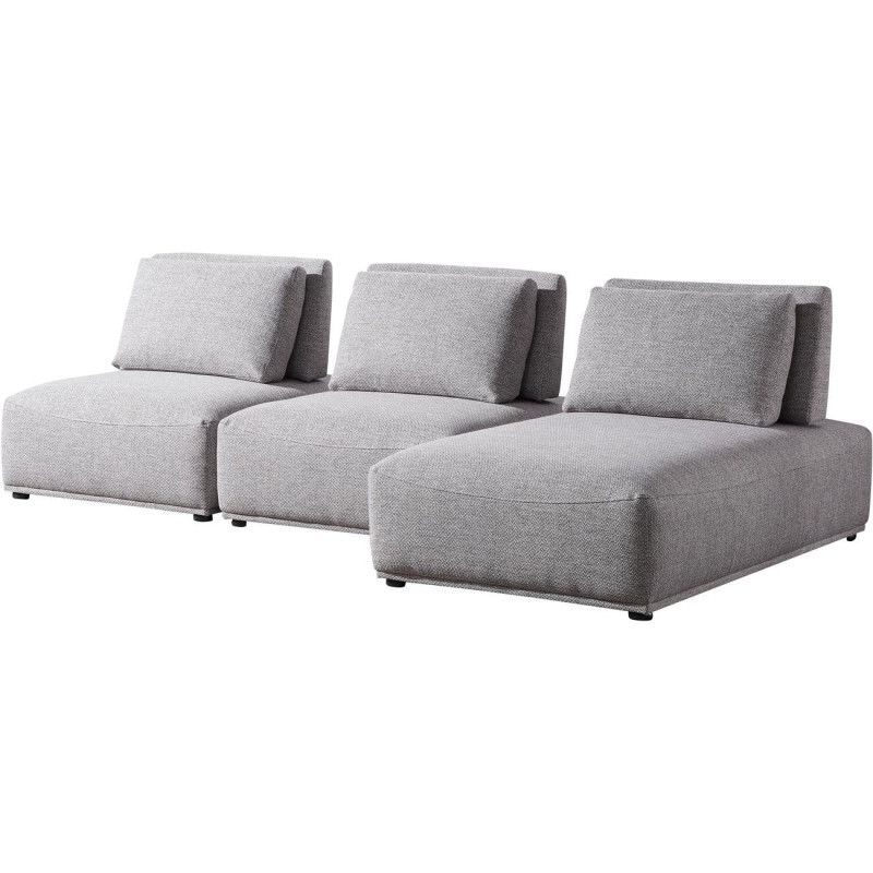 Canapé d'intérieur - Torino - L 276 x l 106 x H 82 cm - Gris