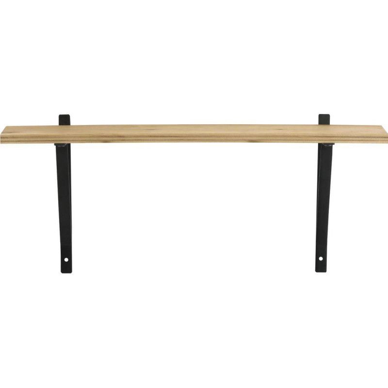 Etagère murale en bois naturel - L 58 x l 14 x H 25 cm
