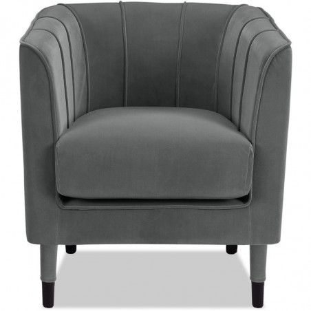 Fauteuil - Baltimore - L 68 x l 75 x H 77 cm - Gris