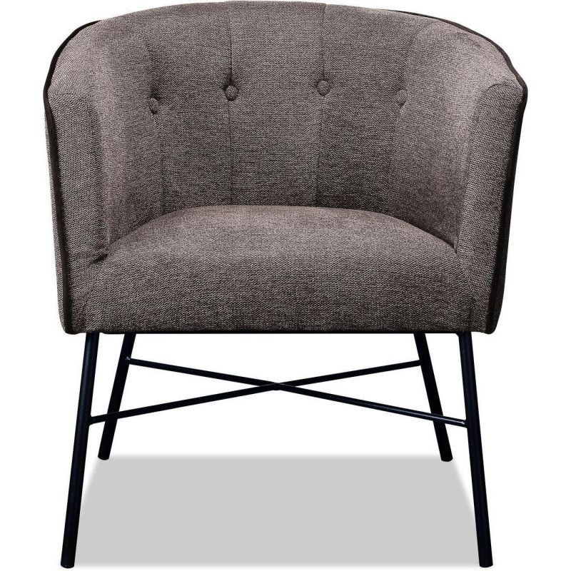 Fauteuil - Fahrenheit - L 64 x l 63 x H 74 cm - Marron