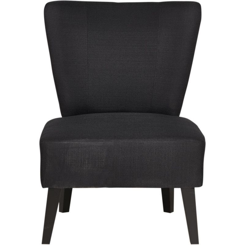 Fauteuil en tissu - L 60 x l 62 x H 82 cm - Noir