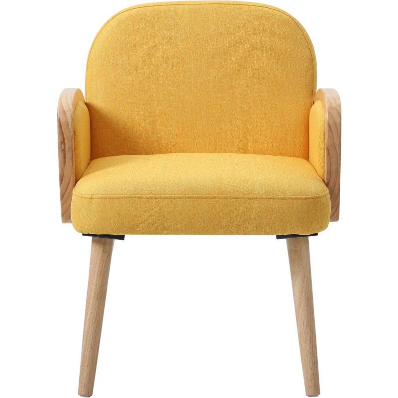 Fauteuil scandinave - Surabaya - L 53 x l 62 x H 72 cm - Jaune