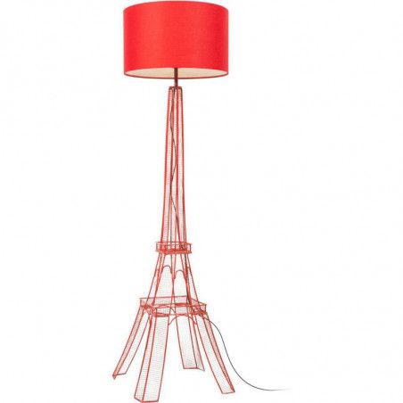 Lampadaire - Tour Eiffel - D 41 x H 139 cm - Rouge