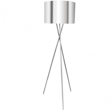 Lampadaire design en métal - D 45 x H 160 cm - Argenté