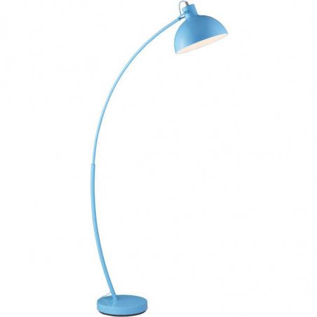 Lampadaire arc en métal - Carmella - D 25 x H 159 cm - Bleu