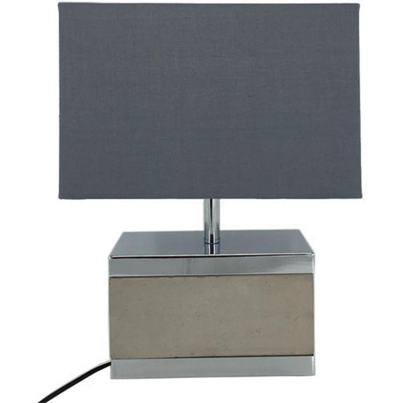 Lampe - Finition béton - D 28 X H 35 cm - Chrome