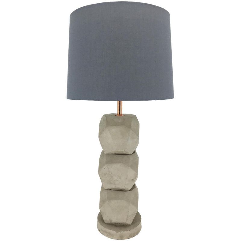 Lampe - Finition béton - L 29 x l 14 x H 69 cm