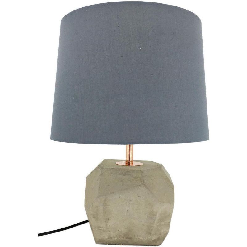 Lampe - Finition béton - L 29 x l 22 x H 45 cm
