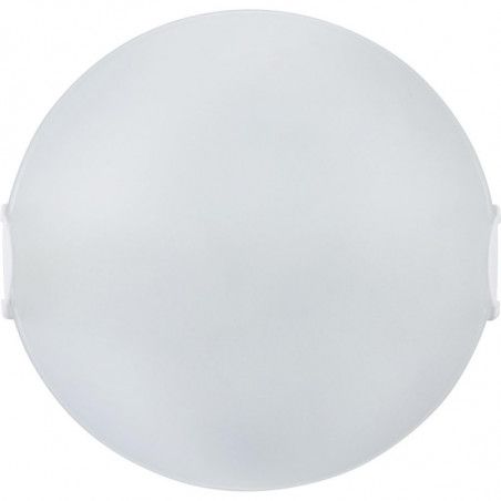 Plafonnier en verre rond - D 25 cm - Blanc
