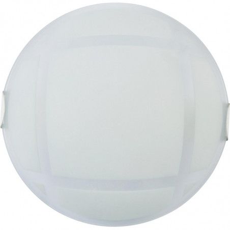 Plafonnier en verre rond - D 30 cm - Blanc