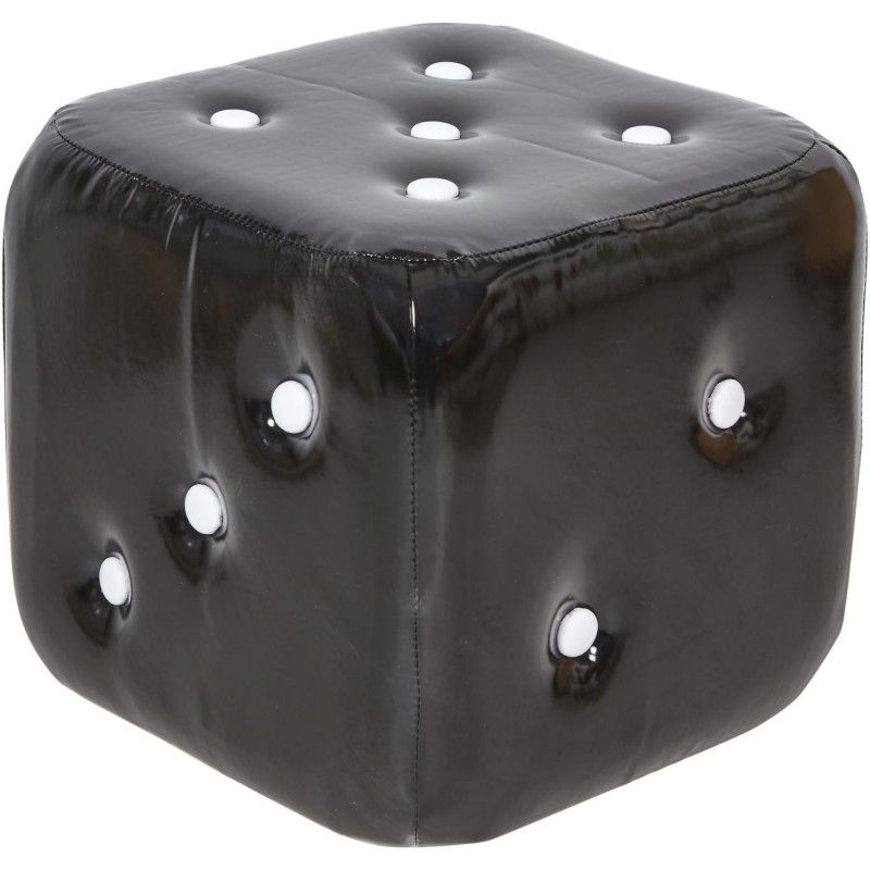 Pouf en dé - L 30 x l 30 x H 30 cm - PVC