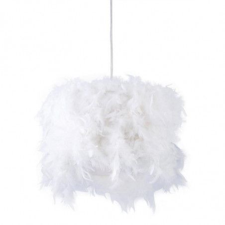 Suspension avec plumes - Anderson - D 40 x H 30 cm - Blanc