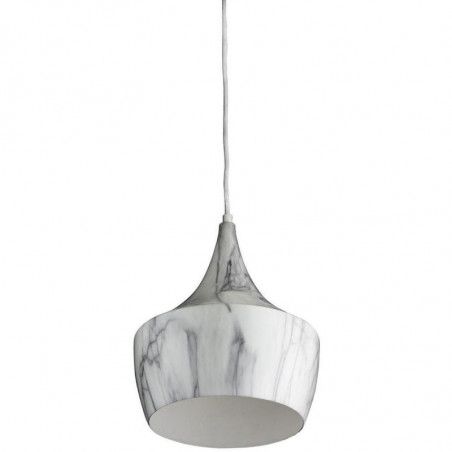 Suspension effet marbré - Olla - D 19 x H 135 cm - Gris