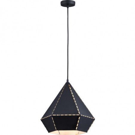 Suspension luminaire - Diamant - D 33 x H 150 cm - Noir