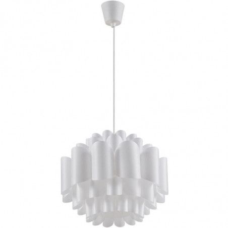 Suspension luminaire - Vagues - D 35 x H 130 cm - Blanc