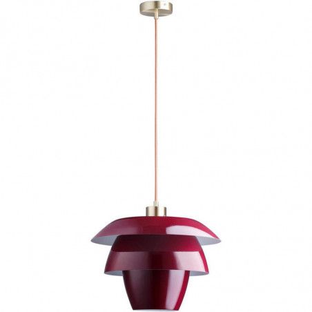 Suspension luminaire en métal - L 38 x l 26 x H 150 cm - Rose