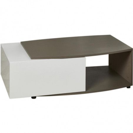 Table basse - Pacific - L 120 x P 60 x H 40 cm - Taupe