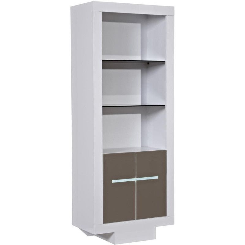 Vitrine - Oakland - L 70 x P 40 x H 180 cm - Blanc