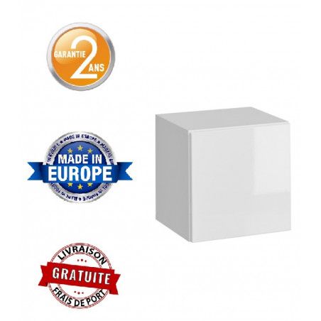 Rangement carré avec porte - Blox SW20 - L 35 cm x P 32 cm x H 35 cm - Blanc