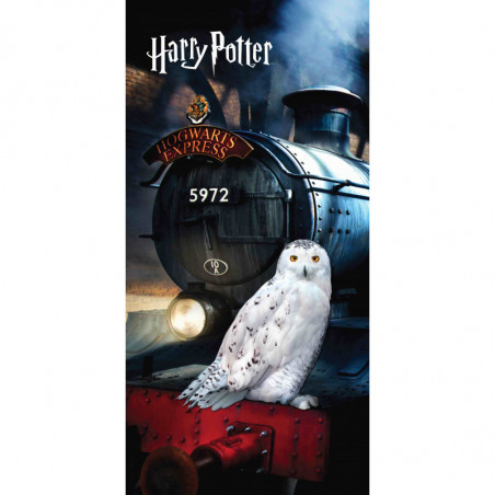 Drap de Plage en coton Harry Potter - 70 x 140 cm - Imprimé Hedwige
