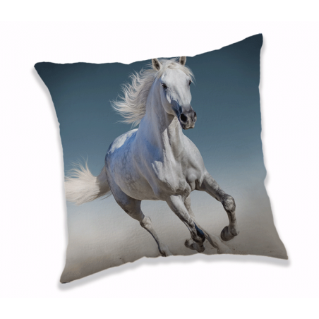 Coussin cheval - 40 x 40 cm - Bleu