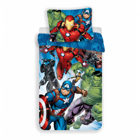 Parure de lit Avengers - 140 x 200 cm - Bleu