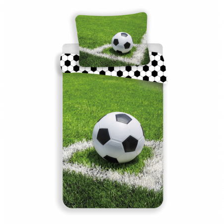 Parure de lit ballon de football - 140 x 200 cm - Vert