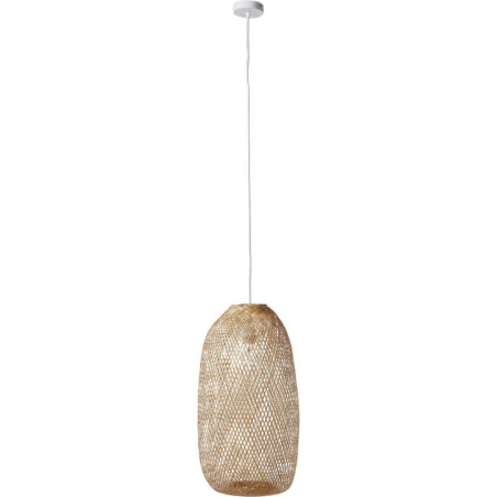 Suspension luminaire en bambou tressé - Kota - D 30 x H 60 cm