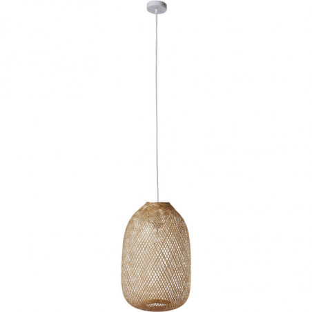 Suspension luminaire en bambou tressé - Bari - D 35 x H 50 cm