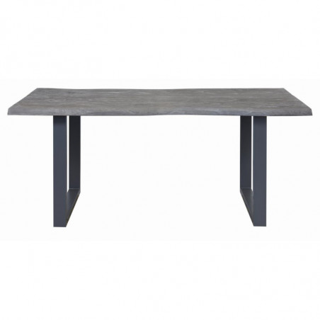 Table à manger - Taj - L 180 x l 90 x H 76 cm - Gris