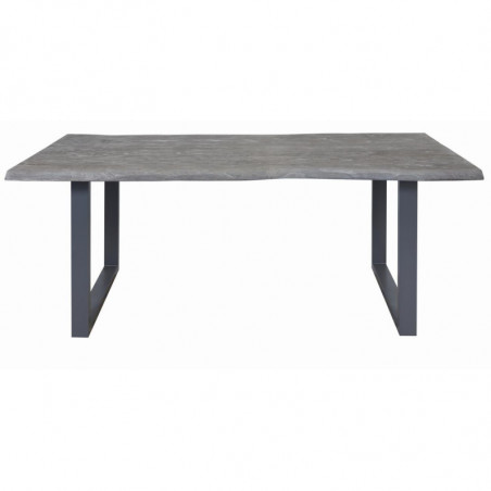 Table à manger - Taj - L 240 x l 100 x H 76 cm - Gris