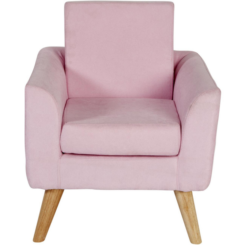 Fauteuil enfant - Jimi - L 49 x l 49 x H 57 cm - Rose pâle