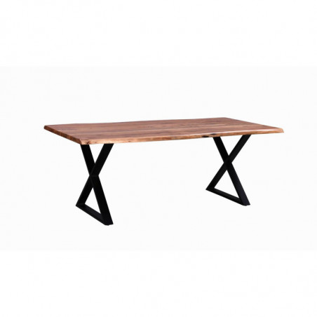 Table de repas en acacia - Goa XL - L 240 x l 100 x H 76 cm - Marron