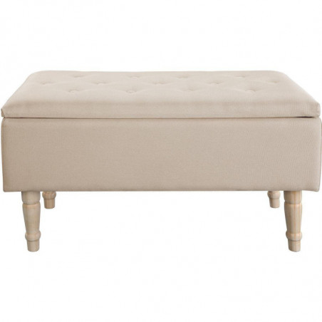 Banc coffre - Emilie - L 80 x l 40 x H 43,5 cm - Beige