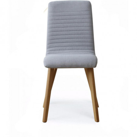 Chaise en tissu - L 43 x P 58 x H 89 cm - Gris