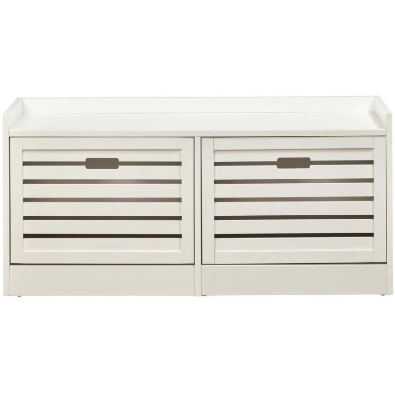 Meuble à chaussures - Marcell - L 97 x l 30 x H 45,5 cm - Blanc